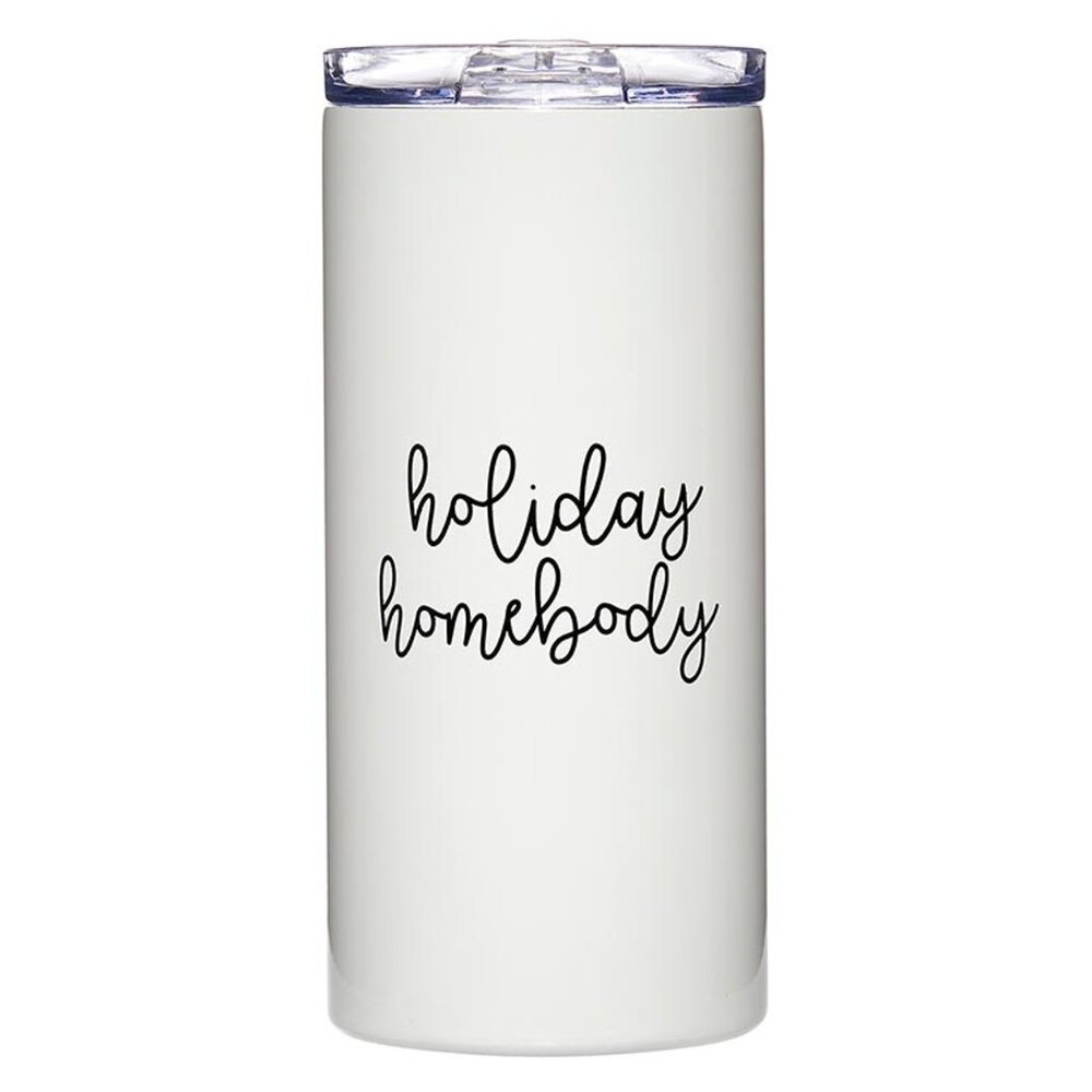 White Travel Tumbler - Holiday Homebody/NWT